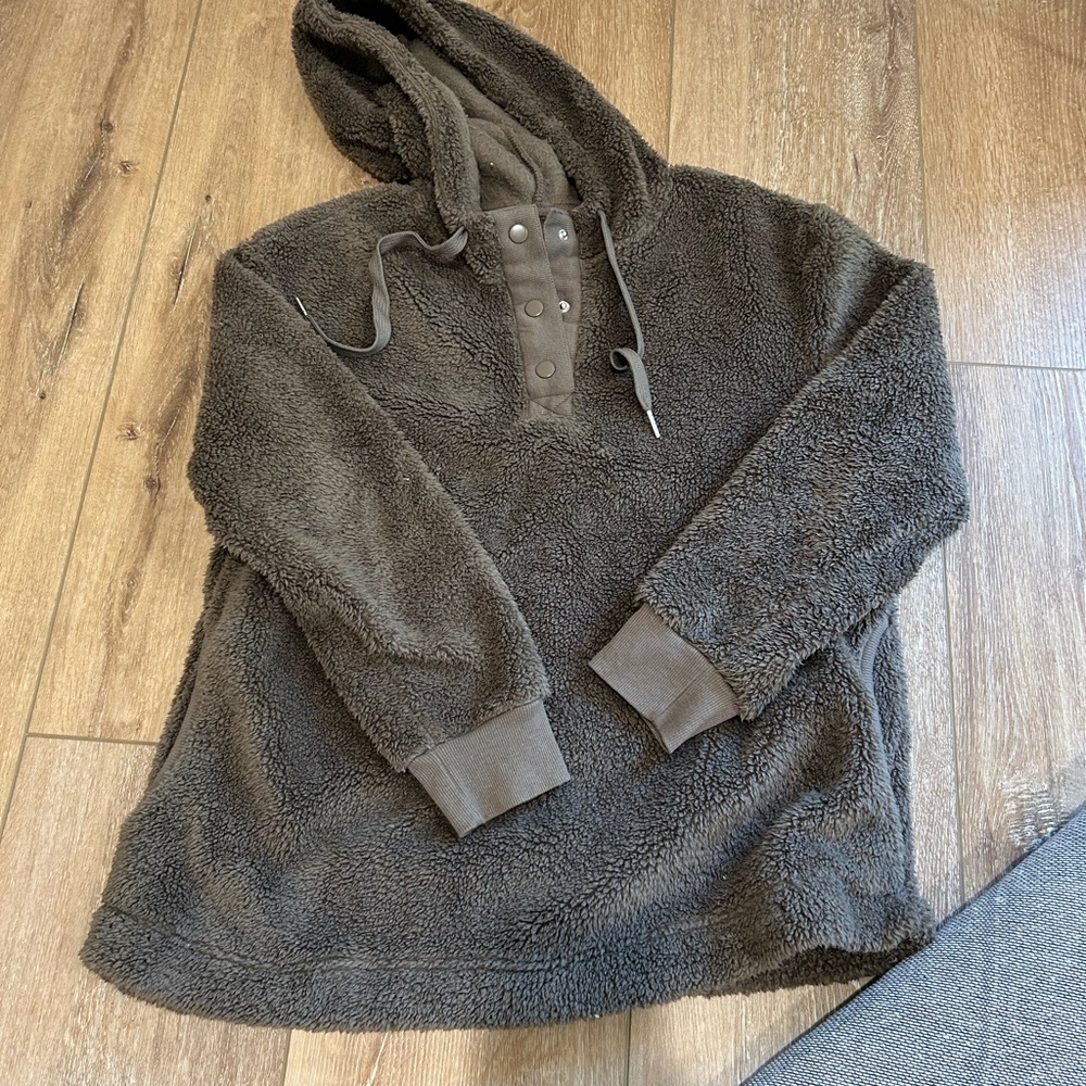 Koolaburra Sherpa Hoodie Jacket in Dark Brown